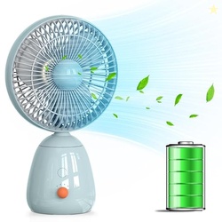 LOFANS FS1 Rechargeable Personal Table Fan Low Noise High Speed BLDC Motor with USB Type C Input Customize with DIY Stickers Perfect for Home Car Travel A Thoughtful Gift Idea(Blue)