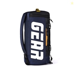 Gear Polyester Statement Maxis 33L Large Hybrid Convertible Duffle 2 Compartment Backpack/Travel Duffle Bag/Sports Duffle/Gym Bag for Men/Women (Blue-Yellow), 26 x 26 x 50 Centimeters