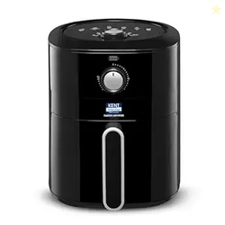 KENT Classic Hot Air Fryer 4L 1300 W | 80% Less Oil | Instant Electric Air Fryer | Auto Cut Off | Fry, Grill, Roast, Steam, and Bake | 1 Year Warranty | Black