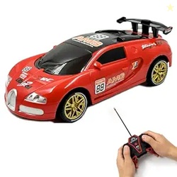 Zivvy Big Remote Control Car Red | 2.4G Rechargeable Car with 150m Range | LED Lights & Spray Effect | High-Speed Drift Toy | Best Gift for Boys & Girls 2 3 4 5 6 7 8+ Years