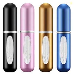 BeautyChen 4 Pack 5ml Portable Mini Refillable Perfume Atomizer Spray 