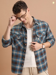 HIGHLANDER Highlander Men Oversized Double Flap Pocket Overshirt