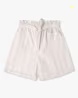 OUTRYT BY AZORTE Striped Shorts with Waist Tie-Up