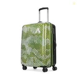 Aristocrat Medium Combat Check-in Trolley Bag, 63 Cm Hardside Luggage | 8 Wheels, Combination Lock | Polycarbonate | 5 Year International Warranty | Green