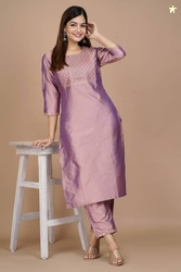 Gf Gul Fashion Women Art Silk Kurta Pant Set