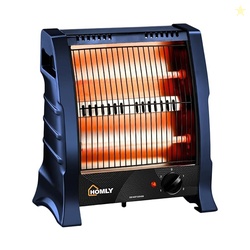 Homly Ritz 800 Watts Halogen Room Heater with Dual Heating Tubes | ISI Approved | Dual Heating Settings For 400W & 800 W | Cool Touch Shockproof Body with High Thermal Protection - Blue