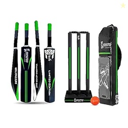 Cockatoo Destructor Complete Cricket Set, Cricket Kit Combo, Cricket Bat (30.5'' x 4.0'') with 3 Stumps Wicket Set and 1 Tennis Ball, Size-5(8-12 Years)
