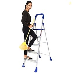 PAffy Premium Light Weight Aluminium Heavy Duty Folding Step Ladder - 