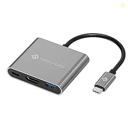 NOVOO Metal Series 3 in1 USB C Hub with HDMI 4K Adapter,USB 3.0 Port,U