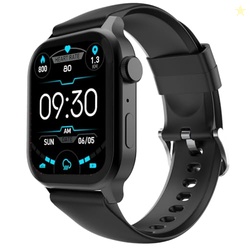 FireBoltt Rise Smart Watch 1.85 HD Display with Bluetooth Calling, AI Voice Assistant, Rotating Crown,SpO2 & Heart Rate Monitor, 120+ Sports Modes,IP67 Waterproof Smart Watch for Men & Women - Black
