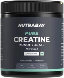Nutrabay Pure Micronised Creatine Monohydrate Creatine(200 g, Unflavoured)