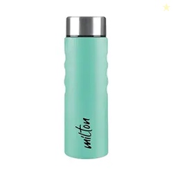 MILTON Stream 750 Stainless Steel Water Bottle 770 ml, Single Walled, ISI Certified I Leak Proof Lid, Rust Proof I For School, Office, Gym I Aqua Green