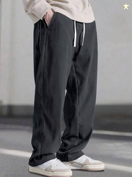 Fabflee Men Regular Fit Grey Cotton Blend Trousers