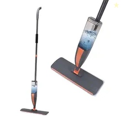 BonKaso Spray Mop with Handle & 420ML Refillable Bottle | 1 Mop Head for Floor Cleaning | Lightweight Wet & Dry for Home, Tiles & Wooden Floors