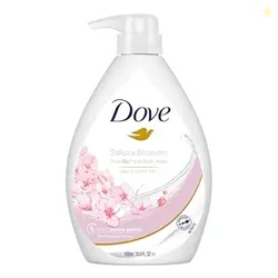 Dove Refreshing Sakura Blossom Body Wash with Himalaya Pink Salt for Replenished Skin, 1L