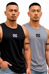 DevilSon Polyester Fabric Gym Vest (Pack of 2)