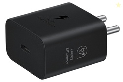 Samsung Original 25W USB Type-C Travel Adaptor Without Cable for Google Pixel, Xiaomi, Motorola, iPhone, Samsung Galaxy Tab S/A Series, Galaxy S10/M54/M55/A80/A90/S25/S24, Black