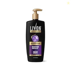 Livon Keratin Shampoo for Women & Men | Repairs Damaged Hair | Smooth & 5x Stronger Hair | No Parabens | 650ml