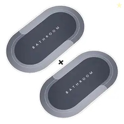 2 PCS Soft sillicon Super Absorbent Door Mats (40x60) Bath Mat Anti Skid Quick Drying Bathroom & Water Absorbent Carpets Kitchen Entrance Door Mats (Pack of 2)