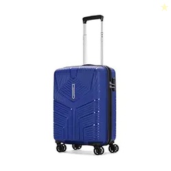 Aristocrat Cabin Prime 55 cm(Small) 8 Wheels Trolley Bags for Travel Hard Case Luggage, Lightweight Bag & Combination Lock (Blue) | 3-Year Warranty
