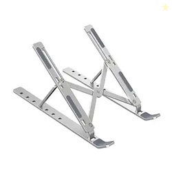 Ant Esports ALS05 Aluminum Foldable Laptop Stand  Silver I 6 Adjustable Levels I Anti-Slip and Heat Dissipation