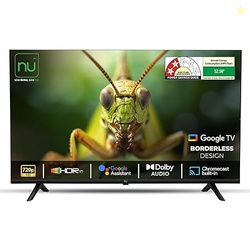 NU 80 cm (32 Inches) New 2025 Borderless Series 720p HD QLED Smart Google TV LED32QUGNX