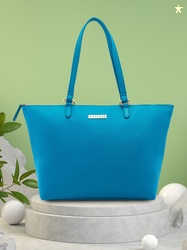 Caprese Ivy Women Aqua Large Tote Bag