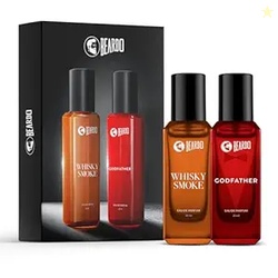 Beardo Whisky Smoke & Godfather Perfume Combo (20 ml x 2) | Spicy, Woody - Oudh Notes of Whisky Smoke & Aromatic, Spicy Notes of Godfather | Lasting Mens Perfume | Ideal gift for men | Rakhi Gift for Brother | Gift for Men