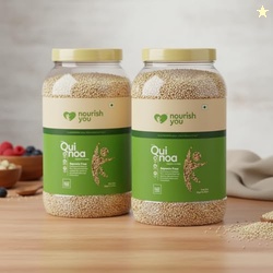 Nourish You Premium White Quinoa 2 kg + 2 kg Value Pack | Gluten-Free & Saponin-Free | High Protein & Fibre | 101% Wholegrain Certified Grain | Diet Food for Weight Management