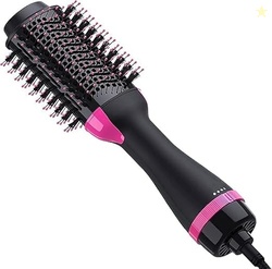 Hot Air Brush 4 in 1 Hair Dryer Brush, One Step Hair Dryer & Volumizer with Ceramic Ionic Technology, 3 Heat Settings Blow Dryer Brush for Straightening Curling and Styling Hair
