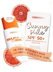 Sammmm SUNNYSIDE Sunscreen SPF 50 PA++++(45g) For Young Skin | UVA/UVB, Blue Light & Pollution Defense | Light Weight, Non-Greasy Sunscreen SPF50 Gel with Vitamin C | No White Cast| For All Skin Types