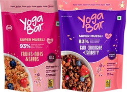 Yogabar Muesli Combo Pack 800g Dark Chocolate & Cranberry|Fruits,...more