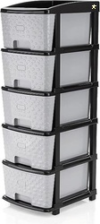 HUMBLE KART 5 Compartments Plastic Modular Chest Storage Organize...more