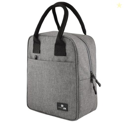 URBANFIX Insulated Lunch/Tiffin/Travel/Storage Bag | Leakproof Keeps Hot and Cold | Unisex Lunch Box Bag for Kids, Office, Picnic, School (Grey)