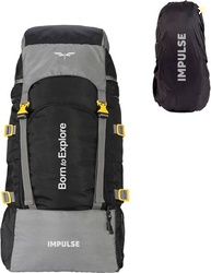 IMPULSE 60 Litres Keep Discovering Light Black Waterproof Trekk...