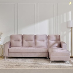 Home Centre Corner Sofa Seater Helios Vive Fabric Sofa| Fabric Sofa| (Beige) |1 Year Warranty