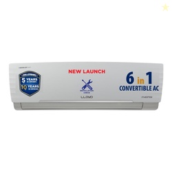 Lloyd 1.5 Ton 3 Star Inverter Split AC (6 in 1 Convertible, Cools Even at 52C, Copper, Anti-Viral + PM 2.5 Filter, White, GLS18I3FWGSC)