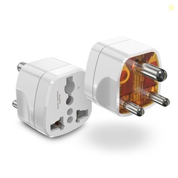 GM Modular 3005 Travel Adapter with Universal Multi-Pin Socket, 6A Adapter for Home Office and Travel Use, Shockproof Polycarbonate Body