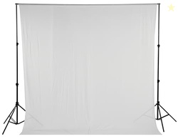 Amazon Basics Professional White Screen Backdrop Cloth (8x9 ft) | Suitable for Photography, Photoshoot, Product Photography, Live Streaming, Zoom Meetings, VFX Editing | Pack of 1 (White)