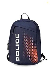 Police Slim Everyday Laptop Backpack for Office Casual Waterproof School College Business Travel Bag in Navy Blue