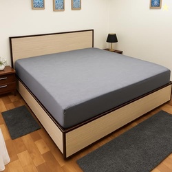 Waterproof Mattress Protector for Single Bed - 36"x78", Dark Grey, Non-Woven Fabric, Fitted Elastic Style