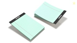 NEELGAGAN Writeup Pad for Office, Writing Office Pads Premium 70 GSM Paper A4 Note Pad Ruled 100 Pages In Green Color (Pack Of 4)