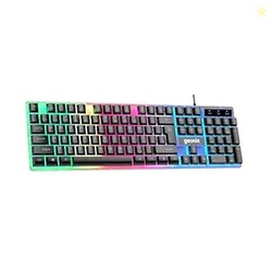 Geonix Cruiser K5, Wired Gaming Keyboard, 104 Keys, 1.5m Cable, 12 Multimedia Keys, USB Interface, RGB Colour, Plug and Play