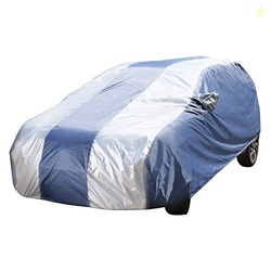 Amazon Brand - Solimo UV Protection & Dustproof Car Cover for Toyota Glanza (Blue & Silver)