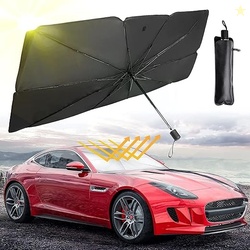 BIYALI Car Windshield Sun Shade Umbrella | Foldable Sun Shade for Car Front Window | Sun & Heat Insulation Protection | Full Cover Sun Shade for Most Vehicles Use 130 * 74CM (Pack of 1)