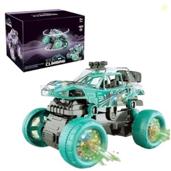 Kids Mandi Stunt Car Toy | Stunt Spray Car with 3D Flashing Lights & Sound | Friction Powered Fun for Kids