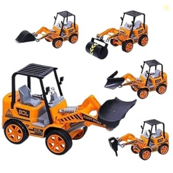 Kids Mandi Friction Trucks and Excavators Set - 6 Pieces Construction Toy for Boys and Girls, Vehicle Playset, Educational Gift, Fun Outdoor Activity