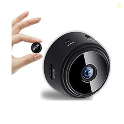 Mini Wireless WiFi Security Camera | HD 1080p Indoor Video Recorder with Low Light Vision | Portable & Magnetic | Home and Office Monitor -(Black)