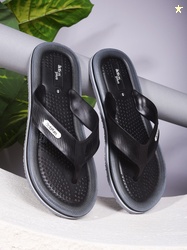 ACTION Men Slippers (Black , 6)