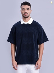 Tommy Hilfiger Men Polo Collar Drop-Shoulder Sleeves Pure Cotton T-shirt